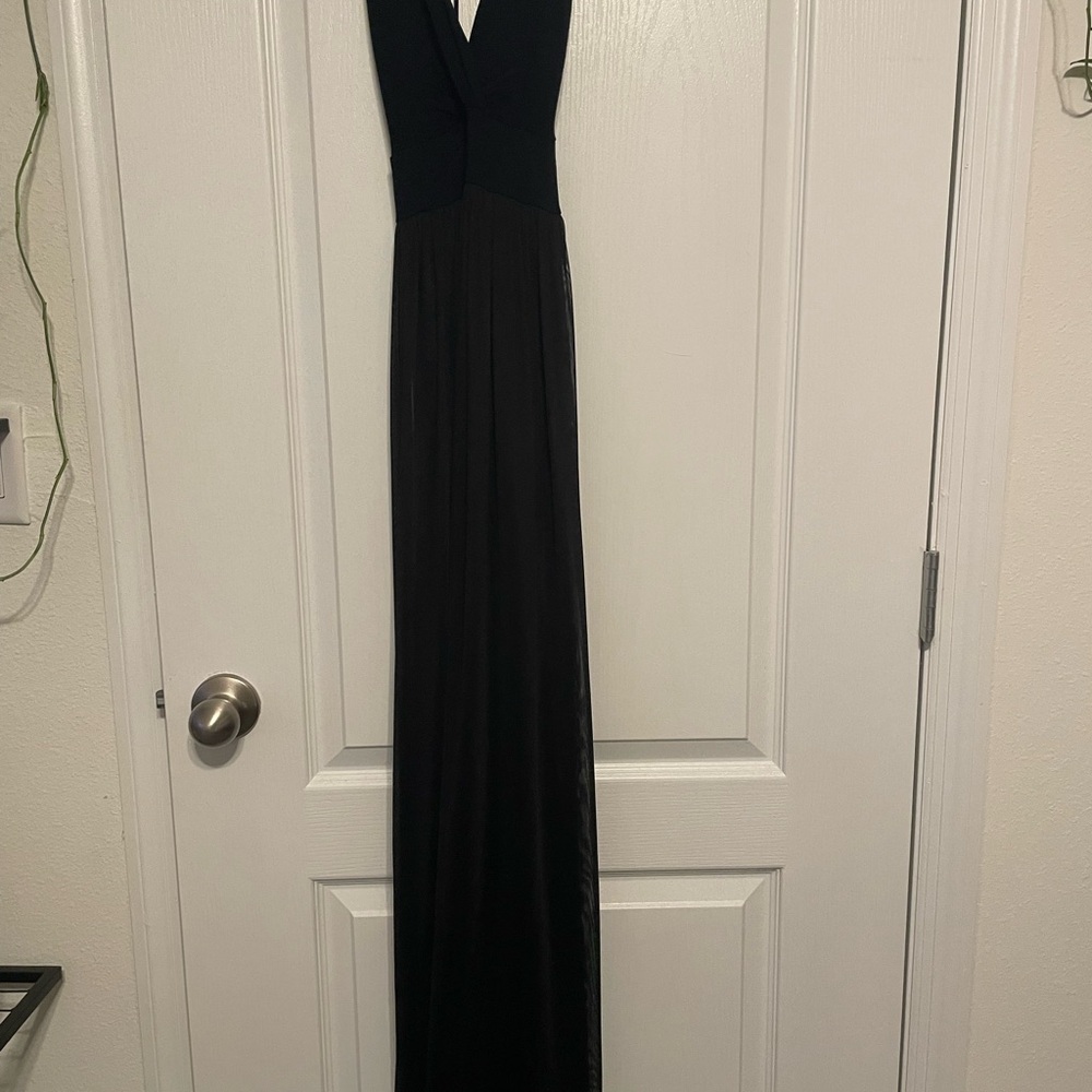 Women’s Black Mesh Maxi Dress with Bodysuit